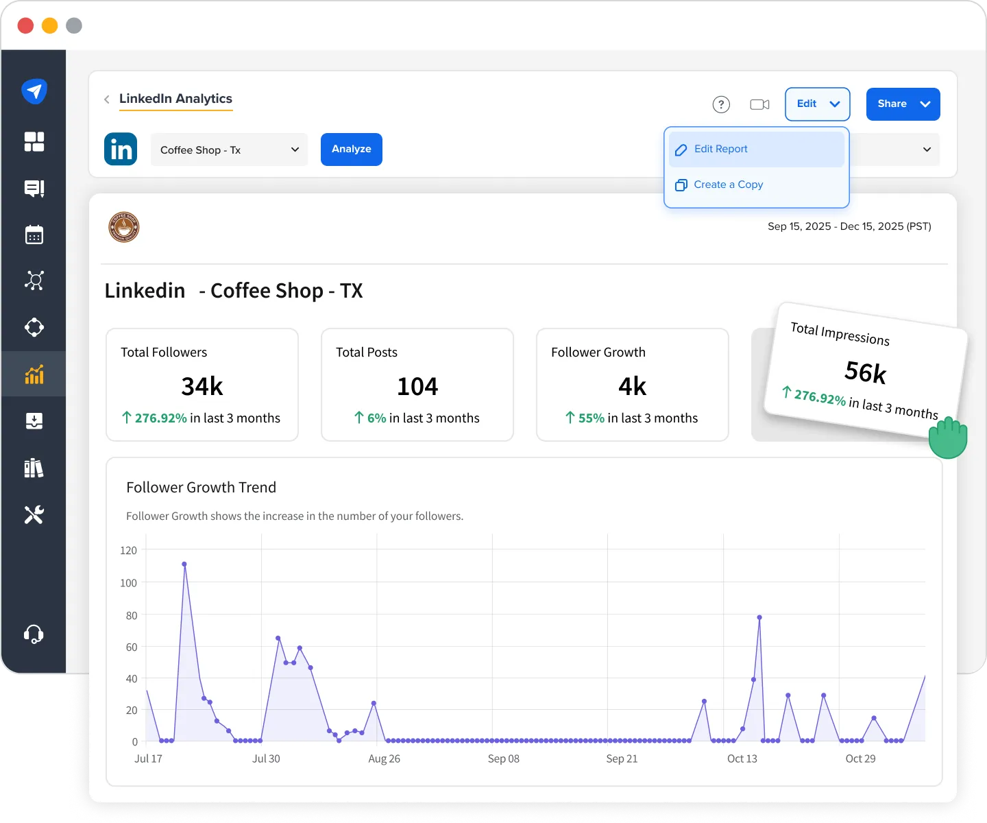Analytics Builder In action