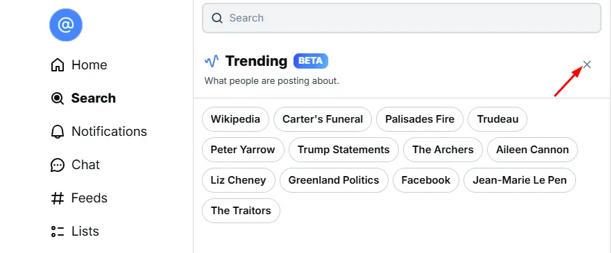 bluesky trending feature