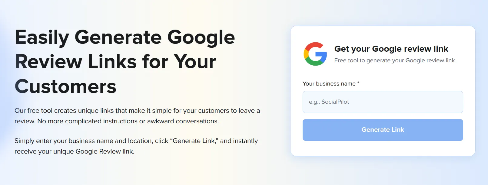 Google review link generator