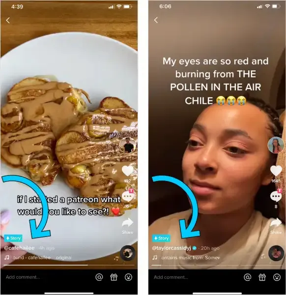 Share more titkok stories