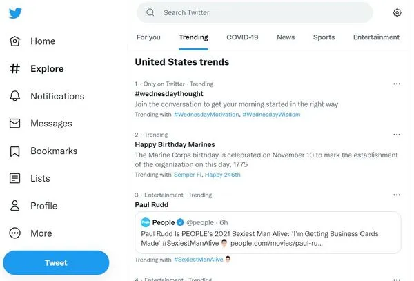X/Twitter hashtags